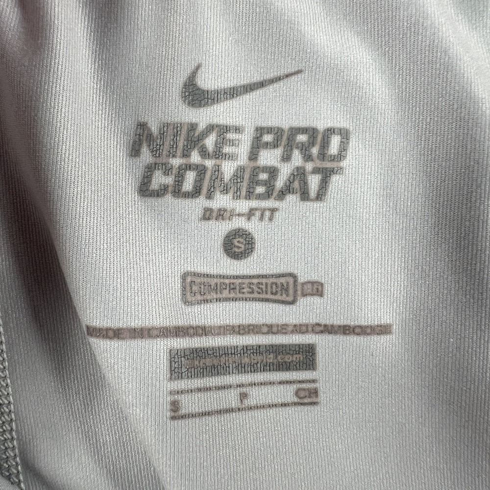 Nike Leggings Pro Combat Dri-Fit Womens Size Small Compression Gray Pink - Picture 3 of 14